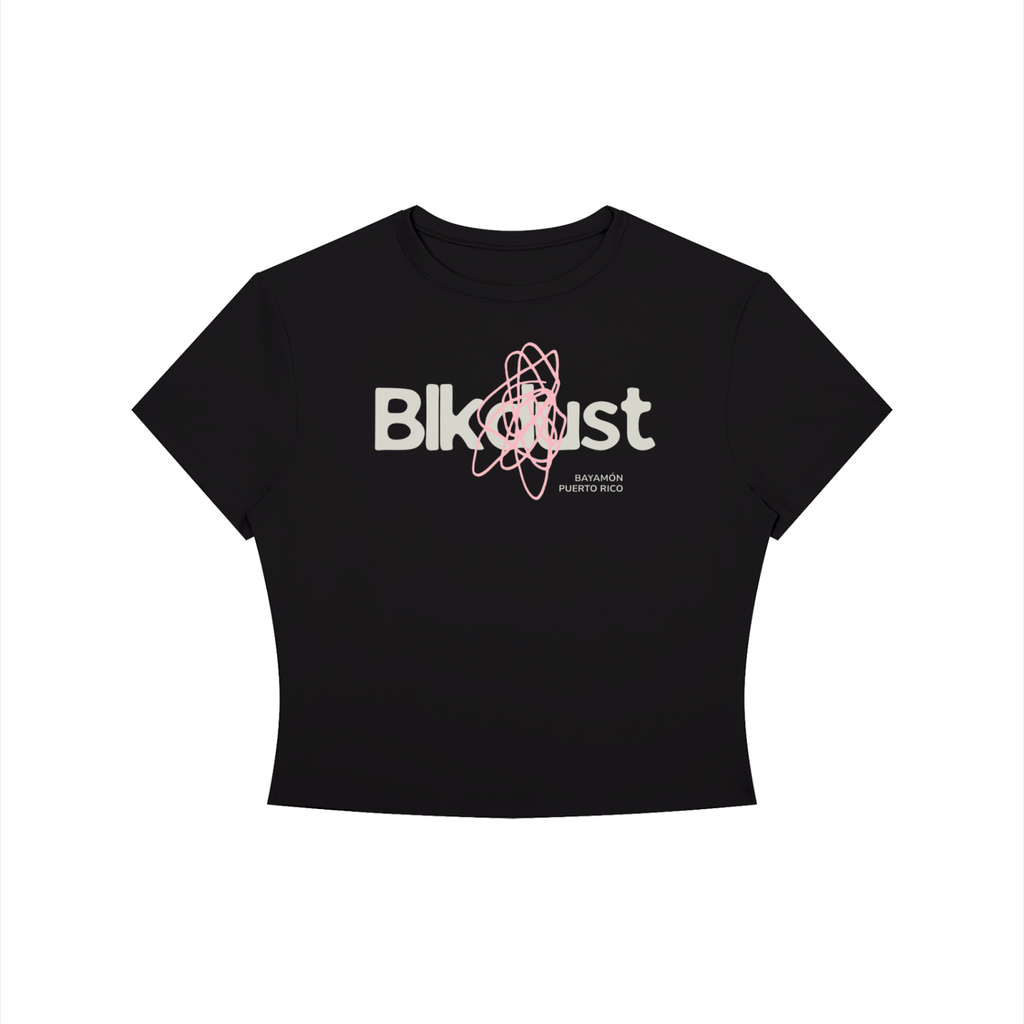 Garabata Crewneck Crop Tee (Pink Logo)