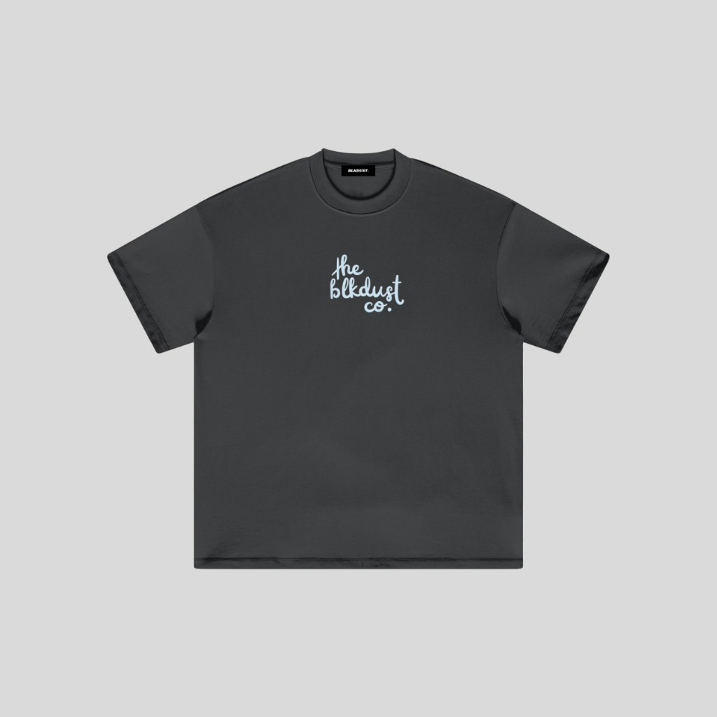 The Blkdust Co. Tee (Light Blue Letter)
